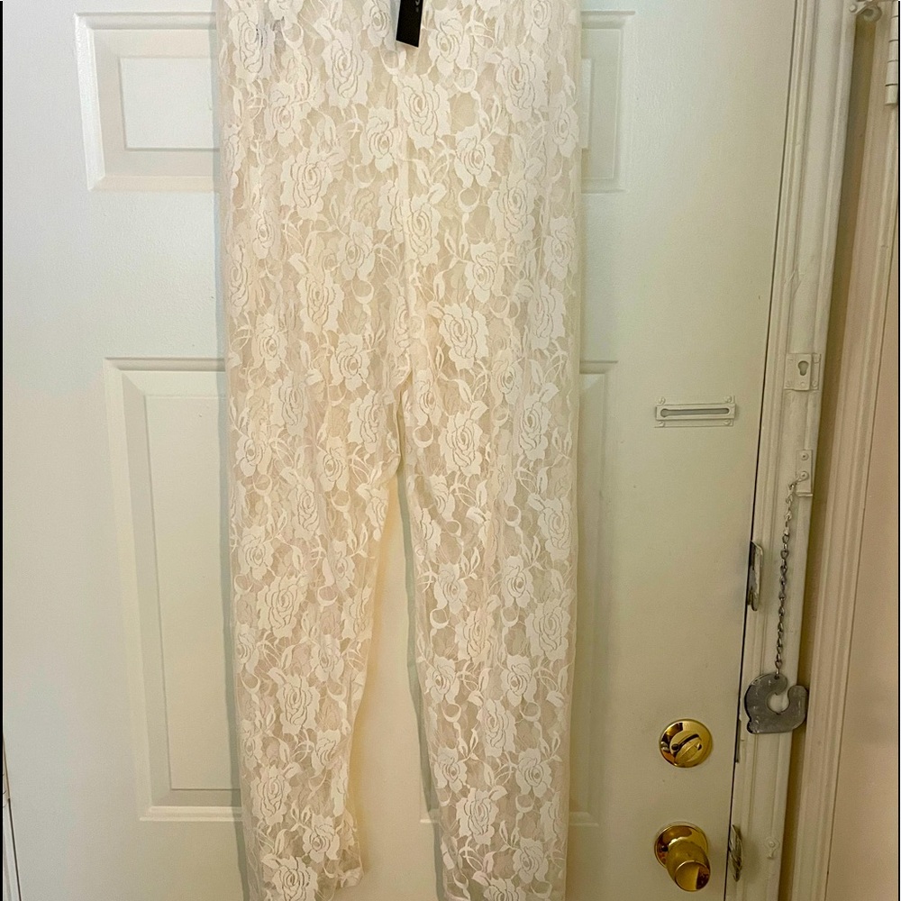 Laura Cruz lace pants with elastic waist - Picture 2 of 4